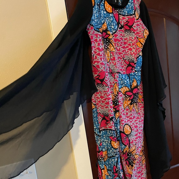 SGTC Batwing Ankara Jumpsuit - Picture 3 of 9